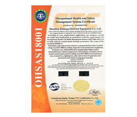 Occupational Health and Safety Management System Certificate - English